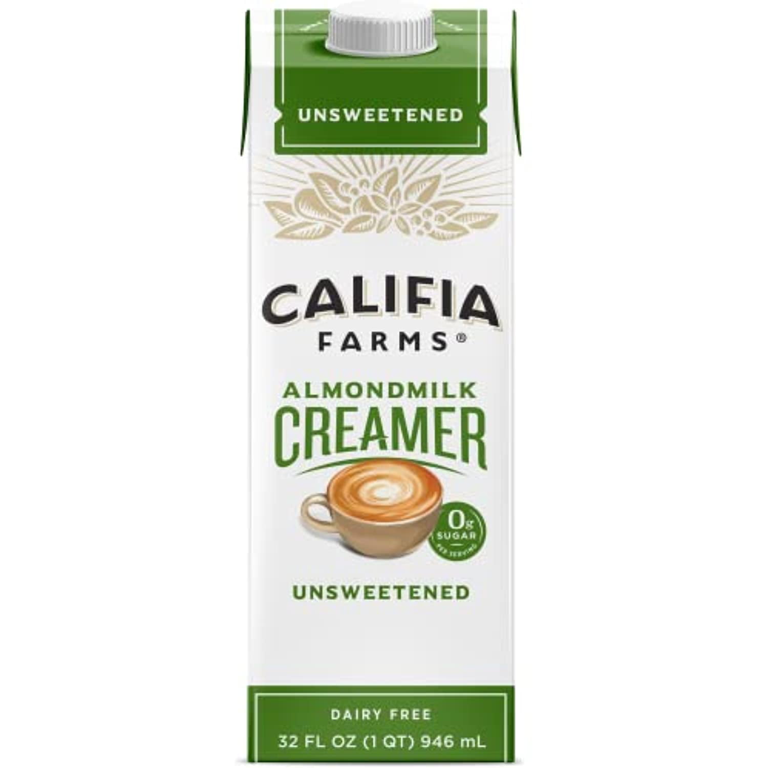 Califia Farms Unsweetened Almond Milk Coffee Creamer With Coconut