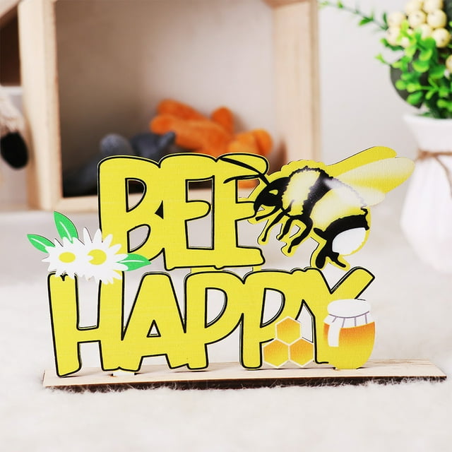 Birdeem Centerpiece Table Decorations,Bee Day Decoration Centerpiece Table Decorations, Natural Bee Theme Party Tiering Tray Decoration Home Shelf Decor, Bee Party Centerpieces for Parties