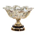 thumbnail image 3 of TISHITA Footed Fruit Bowl Table Centerpiece, Kitchen Counter Glass Embossed Bowls, Multipurpose for Livingroom Coffee Table Restaurants flower, 3 of 8