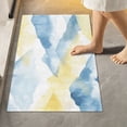 thumbnail image 4 of 2 Piece Soft Bathroom Rug Set Light Blue and Yellow Mountain Bath Mat and U-Shaped Toilet Contour Rug (16"x24"+20"x24"), 4 of 6