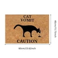 thumbnail image 3 of Animal Welcome Floor Mat Cat Vomit Sign Door Rugs Dogs Vomit Sign Cat Warning Sign Decoration Cat Decor Funny Gifts Doormat Filthy Non Slip Entrance Door Rugs (19.69x31.5 inch), 3 of 4