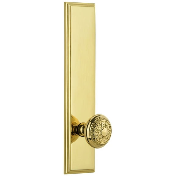 Grandeur Carwin_Tp_Prv_238_Lh Carre Solid Brass Rose Left Handed Tall Plate Privacy Door