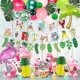 thumbnail image 2 of Hawaiian Theme Happy Birthday Party Decor Banner Balloon Cake/cupcake Toppers Kit, 2 of 4