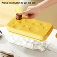 thumbnail image 2 of Shoreew Ice Cube Tray with Lid And Bin Large Capacity Ice Cube Mold for Freezer Stackable BPA Free Easy Release Ice Maker for Chilling Drinks Coffee Juice Cocktai, 2 of 7