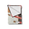 thumbnail image 2 of Art Soft Flannel Fleece Throw Blanket, Eraser Royal Brush Pencil Sharpener and Stamp Palette Painters Materials Schooling, Cozy Plush for Indoor and Outdoor Use, 50" x 60", Multicolor, by Ambesonne, 2 of 6