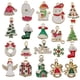 thumbnail image 1 of Gibobby Mini adornos navideños de resina Mini adornos navideños Adornos Árbol Regalos de Navidad Decoración y colgantes(White B), 1 of 4