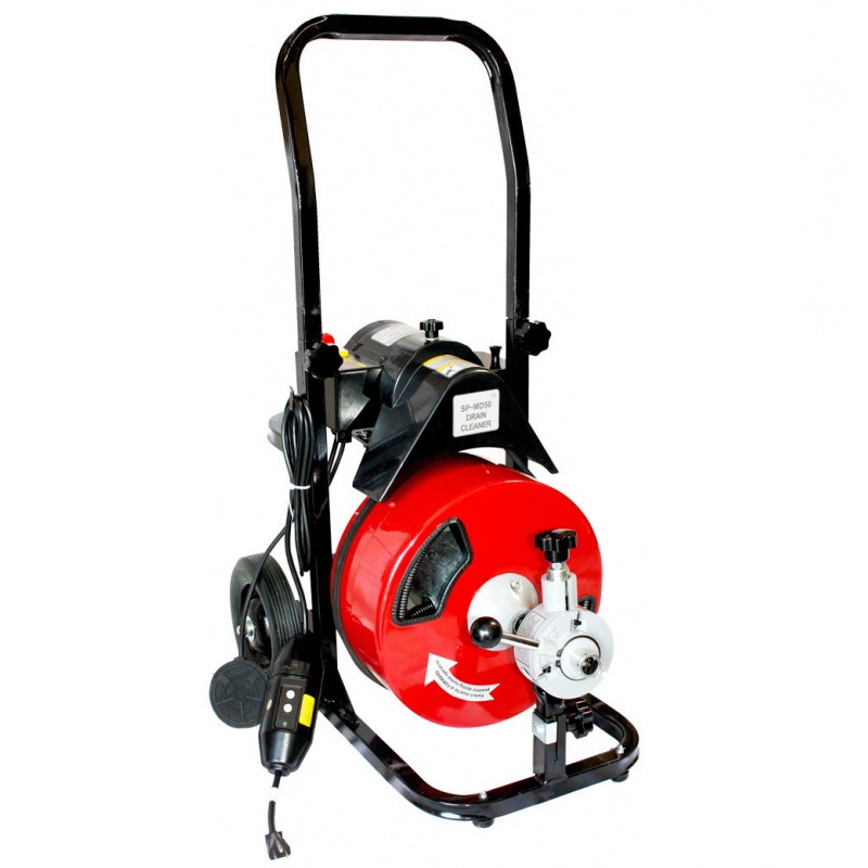 Commercial SEWER SNAKE drain cleaner auger 50 ft long 1/2" w/4