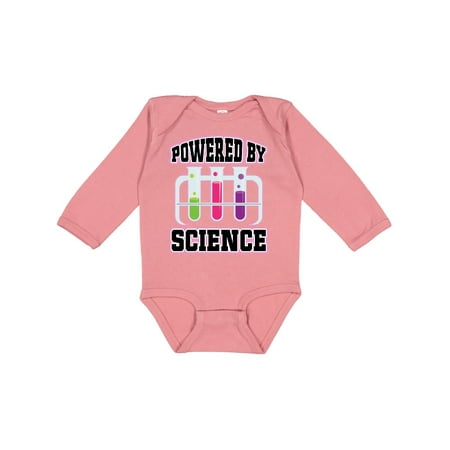 

Inktastic Powered By Science Gift Baby Girl Long Sleeve Bodysuit