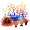 thumbnail image 4 of Aquarium Plants, 7 Pack Artificial Coral Ornament for Fish Tank Decorations (Multicolor), 4 of 5