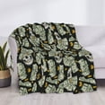 thumbnail image 4 of Salouo Skull with Dollar Print Throw Blanket Gifts for Women Men Soft Flannel Blanket for Home Living Room Decor Bedroom Blanket Gifts for Mom Dad -40"x30", 4 of 7