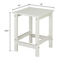 thumbnail image 5 of Tcbosik 14-Inch Square Side Table, White Minimalist HDPE End Table for Small Spaces, Easy to Move & Clean, Simple Home Decor Accent Table, 5 of 8