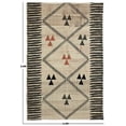 thumbnail image 3 of Casavani Handwoven Beige Bedroom Living Room Dhurrie Square Cotton Outdoor Patio Rug 5x5 feet, 3 of 5
