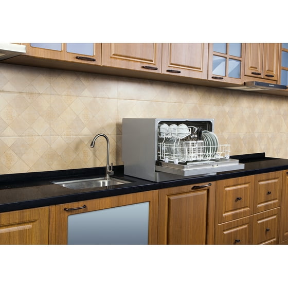 Midea 6Place Setting Countertop Dishwasher, Stainless Steel