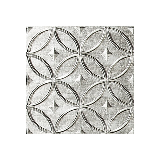 FASÄDE Easy Installation Rings Crosshatch Silver Wall Panel Sample (12" X 12" Sample)