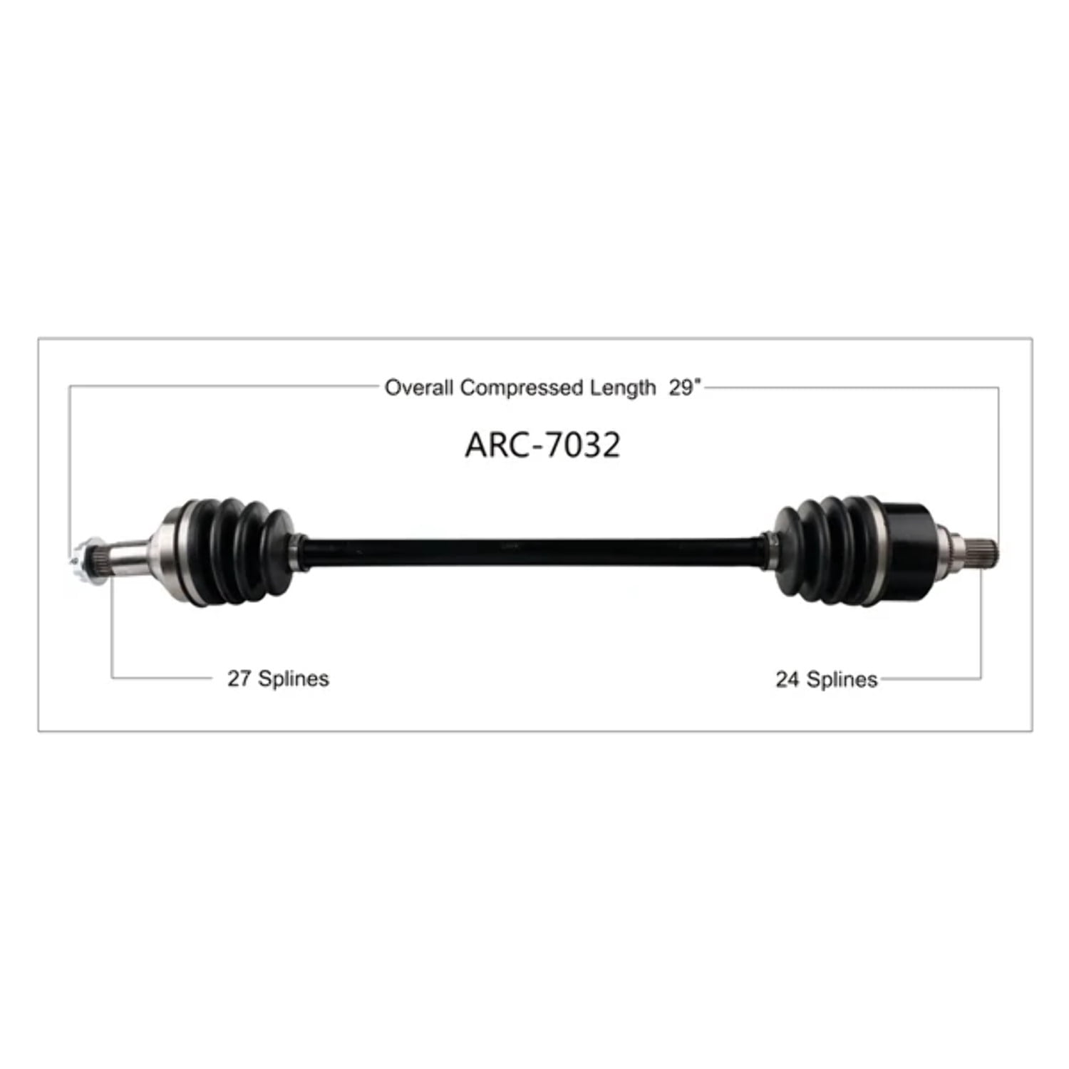 TrakMotive TO-8334 CV Axle Replacement - Complete CV Axle Shaft With Hardware And Grease