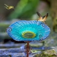 thumbnail image 4 of BingoPaw Glass Bird Bath Bird Feeder Station with Metal Stake for Garden Outdoor, 4 of 11