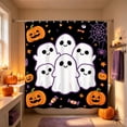 thumbnail image 6 of Lilixerw Halloween Shower Curtain Decoration, Cute Ghost Pumpkin Spider Printed Bath Curtain with 12 Hooks, for Bathroom, Shower Stall and Holiday Home Makeover, 70.87x59.06 inch, 6 of 6