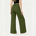 thumbnail image 3 of Guluxicc Women's Chinos Pants with Pockets Elastic Waist Wide Leg Business Casual Pants for Everyday Wear Summer Casual Outfits, 3 of 9