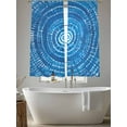 thumbnail image 5 of Blue Tie Dye Art Sheer Curtains 63 Inches Long 2 Panels Abstract Watercolor Dyeing Light Filtering Semi Sheer Window Curtains Drapes for Bedroom Living Room 52"x63", 5 of 7