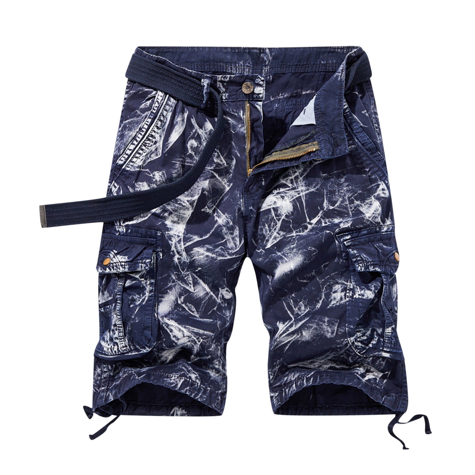 ゴル吉 TIE DYE CAMO SHORT PANTS JWZUY Men's Tie Dye Camo Cargo Shorts Relaxed Fit Multi