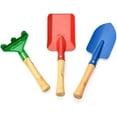 thumbnail image 1 of Pcs Kids Garden Hand Tools,with Wooden Handle,small Rake Shovel And Trowel(suitable For Toddlers) 1 Set, 1 of 5