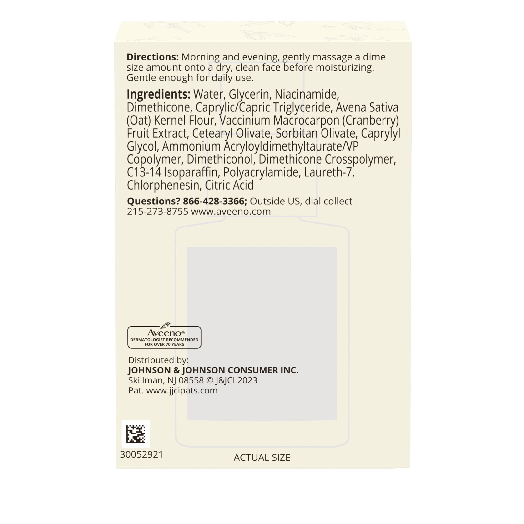 Aveeno Calm + Restore Age Renewal Anti Aging Face Serum, 1.0 fl. oz