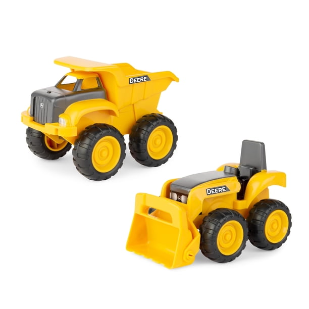 John Deere Sandbox Toys Camión Volquete y Tractor de Juguete con Cargador para Niños de 18 John Deere John Deere