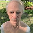 thumbnail image 2 of Halloween Old Man Mask Realistic Human Wrinkle Face Mask Novelty Costume, 2 of 2