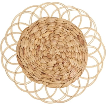 Natural Blend Rattan and Hyacinth Charger Plate (Set of 4)