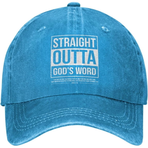 Straight Outta Gods Wor John 3: 16 Jesus Christian Lord Cowboy Hat Men Vintage Baseball Cap Women Dad Hat Black