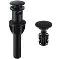 thumbnail image 1 of Desagüe para lavabo de baño Francany, negro mate, tipo pop-up con rebosadero, 1 of 7