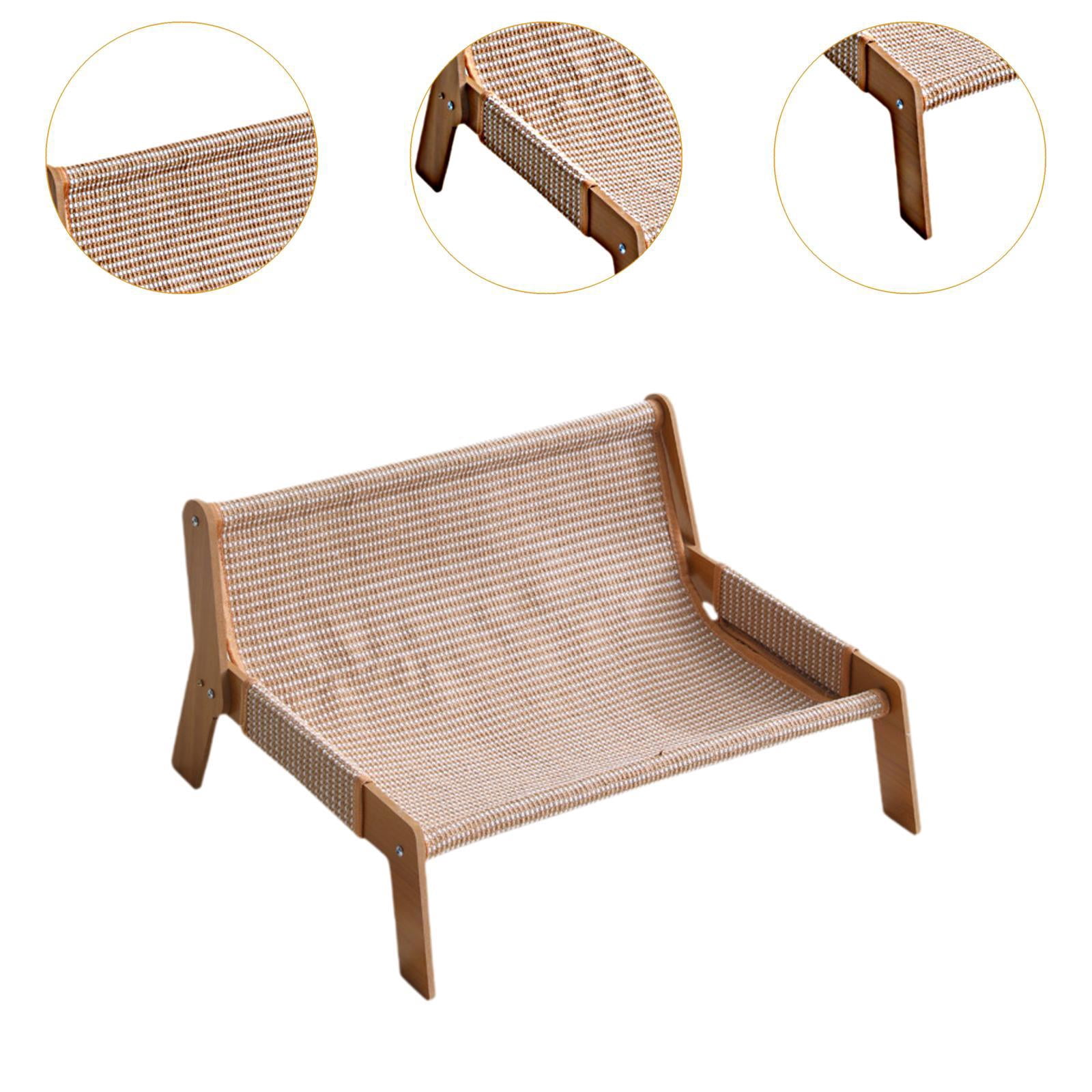 EHJRE 2-in-1 Cat Scratching Post, Lounger, Couch, Furniture Protector, Accessories for Cats to Sleep And Play, Comfortable, 52 X 44 X 29 Cm, Kitten Toy Jute Cloth Cushion