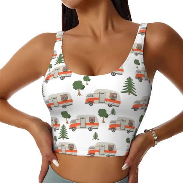 Balery Camp Van Sujetadores deportivos con espalda cruzada para mujer, acolchados, sin costuras, de alto impacto, ideales para yoga, gimnasio, entrenamiento y fitness.-X-Large