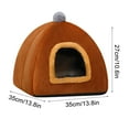 thumbnail image 4 of Winter Warm Cat Dog Tent Thickened Dogs Cat Beds for Indoor Cats Pet Tent Warm Outdoor Cat Enclosures Cat Cave Covered Cat Bed Fits Puppy Or Small Pet, 4 of 4