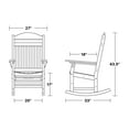 thumbnail image 4 of Wildridge Heritage Traditional Rocking Chair, White - Outdoor Weather Resistant HDPE Rocking Chair for Patio, Deck, Fire Pit, 4 of 4