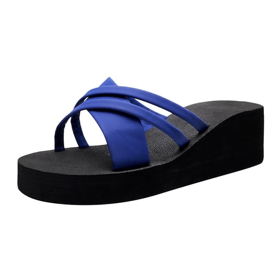 NOKIO Womens Platform Sandals with Arch Support Women Summer Breathable Open Toe Fashion Non-Slip Wedge Slippers Beach Shoes Women's Comfort Slides EVA Flat Sandals