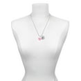 thumbnail image 3 of Delight Jewelry Silvertone Pink Heart with Nurse Hat Silvertone Script Initial Disc - W - Charm Necklace, 20"+3", 3 of 4