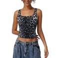 thumbnail image 6 of Trendfront Womens Fashion Leopard Print Tank Tops Cheetah Print Design Scoop Neck Sleeveless Fitted Style Casual Summer Layering Camisole Tops, 6 of 9