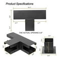 thumbnail image 4 of Steel Woodwork Pergola Kit Elevated Wood Stand T Bracket Hardware for 4X4 Lumber, 4 of 8