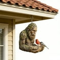 thumbnail image 6 of Bird Feeder, Waterproof Outdoor Resin Garden Art Sculpture with Hidden Keyhole Hanger, Tree/Wall Mounted Sasquatch Decor, Unique Gift for Nature Lovers & Garden Enthusiasts, 6 of 7