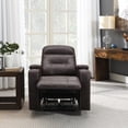 thumbnail image 5 of Ottomanson Electric Power Recliner Chair with USB Ports and Cupholders, Arm Storage, Faux Leather Espresso, 5 of 8