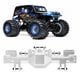 thumbnail image 5 of Carcasa De Eje De Metal, Aleación De Aluminio De Carcasa De Eje RC De Color Brillante De Alta Resistencia Para Losi LMT Para 1/8 RC Car ANGGREK Plata, 5 of 8