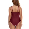thumbnail image 3 of Women's Plus Size Monokini Front Cross One Piece Swimsuits Tummy Control Swimwear, 3 of 6