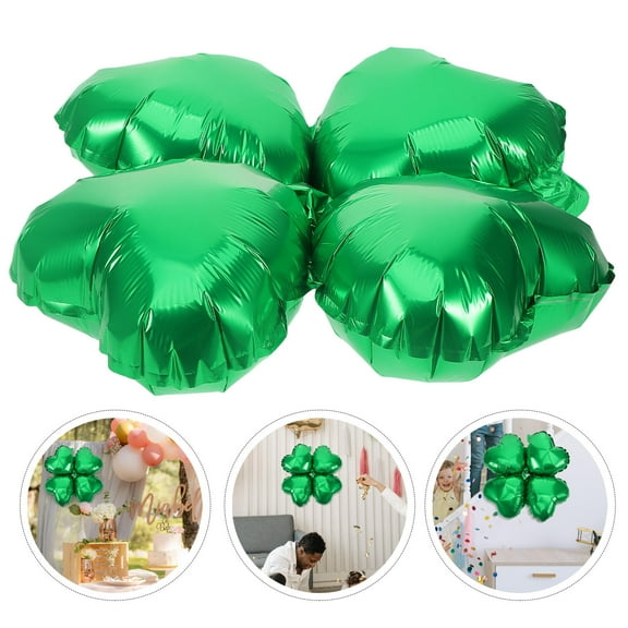 Milisten 50 Pcs Heart Shape Green Aluminum Foil Balloons for Party Decorations and Events