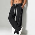 thumbnail image 6 of Babcutegg Mens Plus Size Sweatpants with Pockets Drawstring Loose Fit Spring Fall Athletic Casual Wide Leg Pants Black Size 3XL, 6 of 8