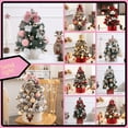 thumbnail image 4 of Árbol de Navidad flocado traje rosa escritorio árbol de Navidad decoración regalo árbol de Navidad decoración bricolaje árbol de Navidad mini, 4 of 6