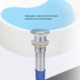 thumbnail image 2 of G1-1/4"Pop Up Tapones de Desagüe Válvula Para Lávabo sin Rebosadero Desagüe de empuje abierto Válvula de lavabo Válvula Desagüe con Rebosadero(Plata Cromo) LYUMO familiar, 2 of 6