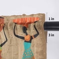 thumbnail image 5 of Brown Boho Valance Curtains for Kitchen/Living Room/Bathroom/Bedroom Window, Rod Pocket Small Topper Half Short Window Curtains Voile Sheer Scarf, Farmhouse Vintage Ethnic African Women 54"x18", 5 of 8