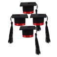 thumbnail image 3 of MLINS 4pcs Graduation Party Mini Cap Decoration Bottle Topper Graduation Bouquet Grad Cap With Tassel, 3 of 8