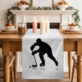 thumbnail image 2 of Table Runner 72 Inches Long for Kitchen Dining, Hockey Dresser Scarf Farmhouse, Dining Table Decorations for Wedding/Parties, Modern Funny Minimalist Sports Geometric 18 x 72 In, 2 of 8